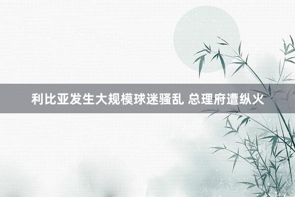利比亚发生大规模球迷骚乱 总理府遭纵火